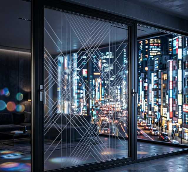 custom black aluminum windows with thermal break and Low-E glass for commercial building projects